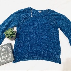 Charlotte Russe Cobalt blue chenille sweater